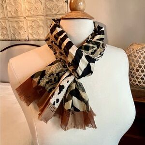 Adriann Vintandi Animal Print Scarf